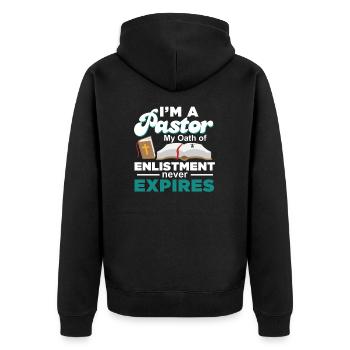 Serment de pasteur amusant théologien professeur - Veste à capuche bio Premium Unisexe - noir - Dos - Nico (187cm)