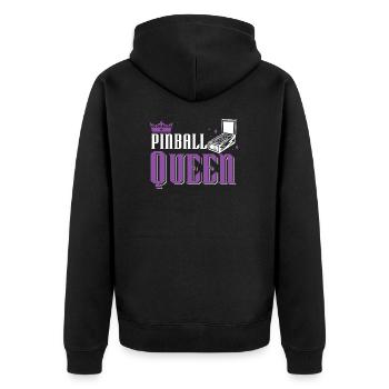 Funny Arcade Gaming For A Pinhead Pinball Lover - Unisex Premium Organic Zip Hoodie - black - Back - Nico (187cm)