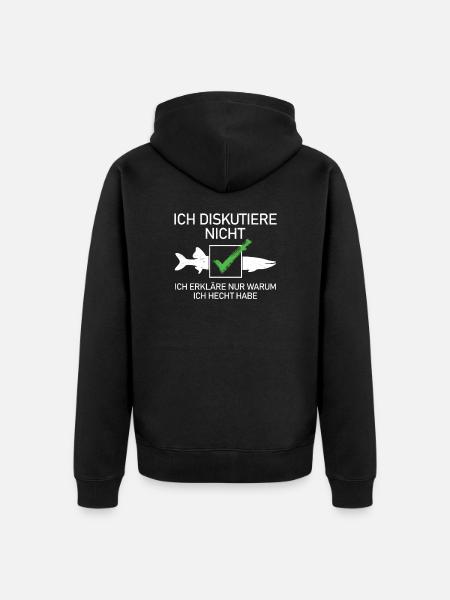 Yo no estoy discutiendo sólo por qué Yo Hecht Habe - Premium økologisk unisex-hættejakke - sort