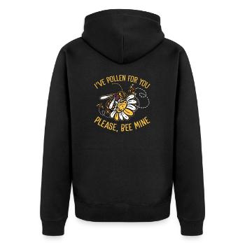 Jeu de mots d'apiculture amusant pour un fermier - Veste à capuche bio Premium Unisexe - noir - Dos - Nico (187cm)