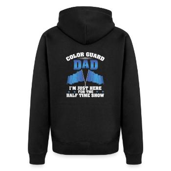 Color Guard Dad Lustige Farbe Guard Flagge Corps - Unisex Premium Bio Zip Hoodie - Schwarz - Hinten - Nico (187cm)