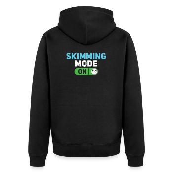 Mode écumoire sur le service amusant Pool Guy - Veste à capuche bio Premium Unisexe - noir - Dos - Nico (187cm)