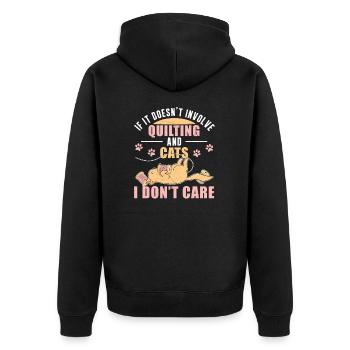 Humour de matelassage à la main pour les amateurs - Veste à capuche bio Premium Unisexe - noir - Dos - Nico (187cm)