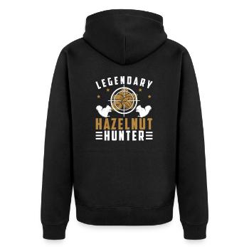 Legendary Squirrel Hunter Funny Squirrels For - Unisex Premium Organic Zip Hoodie - black - Back - Nico (187cm)