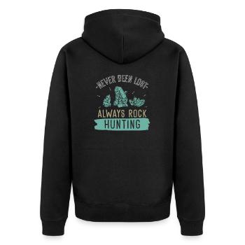 Funny Geology Rock Hunting For Humor Lover Future - Unisex Premium Organic Zip Hoodie - black - Back - Nico (187cm)