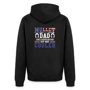 Mullet Daddy Patriotic American White Trash For - Unisex Premium Organic Zip Hoodie - black - Back - Nico (187cm)