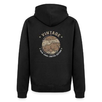 Vintage Limited Edition Astronomy For A Pluto - Unisex Premium Organic Zip Hoodie - black - Back - Nico (187cm)