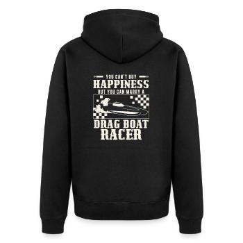Vous ne pouvez pas acheter le bonheur mais vous - Veste à capuche bio Premium Unisexe - noir - Dos - Nico (187cm)