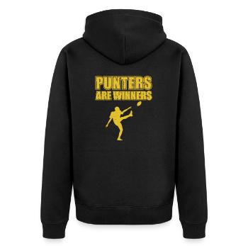 Motivational Football Winners A Special Teams - Unisex Premium Organic Zip Hoodie - black - Back - Nico (187cm)