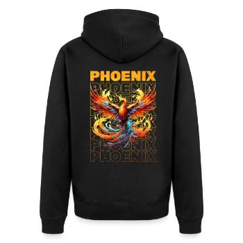 Phoenix Phoenix Fire Flames Mythologie des oiseaux - Veste à capuche bio Premium Unisexe - noir - Dos - Nico (187cm)