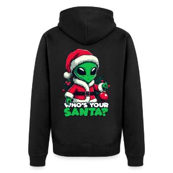 Père Noël Alien - Veste à capuche bio Premium Unisexe - noir - Dos - Nico (187cm)