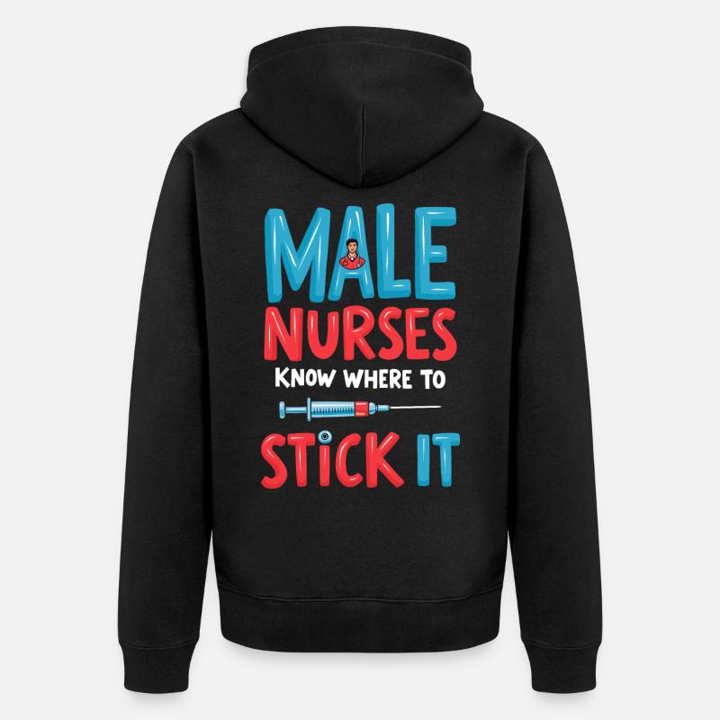 Infirmiers - Veste à capuche bio Premium Unisexe - noir