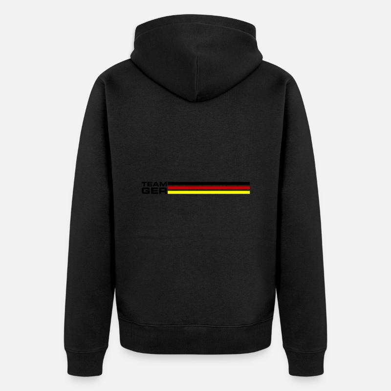 Équipe d’Allemagne - Veste à capuche bio Premium Unisexe - noir