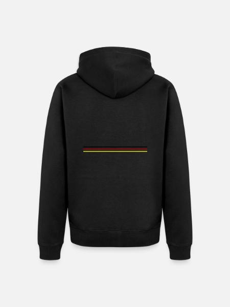Germany Flag Line - Unisex Premium Organic Zip Hoodie - black