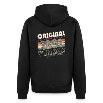 Original Oktober 1991 31. Geburtstag Geschenk Cool - Unisex Premium Bio Zip Hoodie - Schwarz - Hinten - Nico (187cm)
