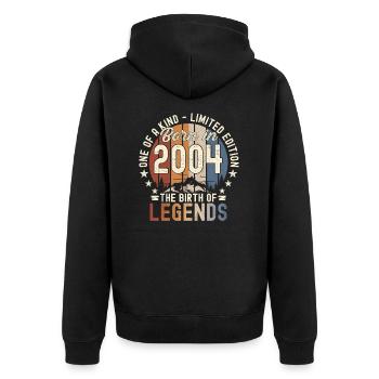Légendaire depuis 2004 cadeau de 18ème anniversaire Génial - Veste à capuche bio Premium Unisexe - noir - Dos - Nico (187cm)