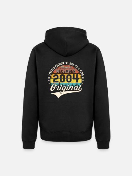 Original Dezember 2004 18. Geburtstag Geschenk - Ekologisk premiumluvjack unisex - svart