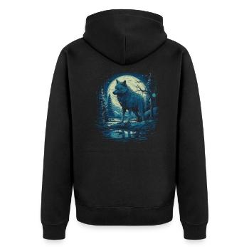 Mythe du chien-loup-garou, Cerberus, Hellhound - Veste à capuche bio Premium Unisexe - noir - Dos - Nico (187cm)