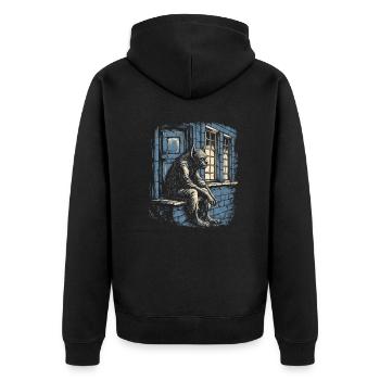 Mythe du chien-loup-garou, Cerberus, Hellhound - Veste à capuche bio Premium Unisexe - noir - Dos - Nico (187cm)
