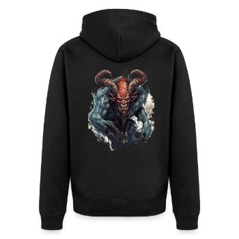 Monster Monster Demon Devil Vampire Guhl Zombie - Veste à capuche bio Premium Unisexe - noir - Dos - Nico (187cm)