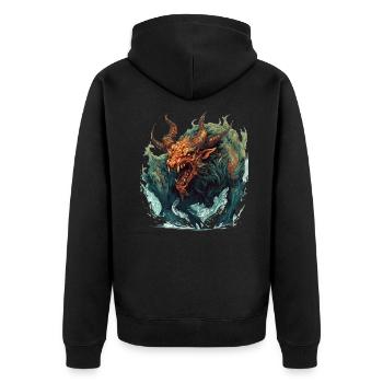 Monster Monster Demon Devil Vampire Guhl Zombie - Veste à capuche bio Premium Unisexe - noir - Dos - Nico (187cm)
