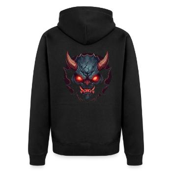 Monster Monster Demon Devil Vampire Guhl Zombie - Unisex Premium Organic Zip Hoodie - black - Back - Nico (187cm)