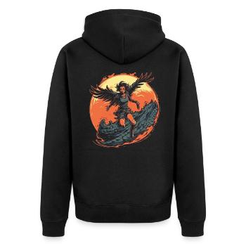 Monster Monster Demon Devil Vampire Guhl Zombie - Veste à capuche bio Premium Unisexe - noir - Dos - Nico (187cm)
