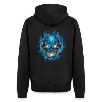 Monster Monster Demon Devil Vampire Guhl Zombie - Unisex Premium Organic Zip Hoodie - black - Back - Nico (187cm)