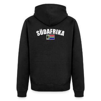 Südafrika Flagge Südafrikanische Südafrikaner - Unisex Premium Bio Zip Hoodie - Schwarz - Hinten - Nico (187cm)