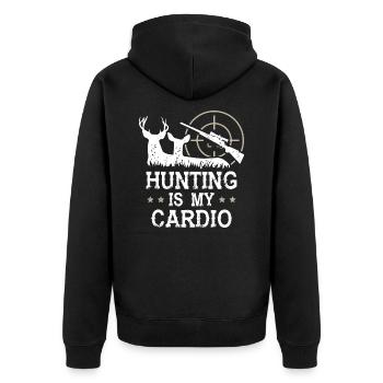 La chasse est mon cardio - Veste à capuche bio Premium Unisexe - noir - Dos - Nico (187cm)