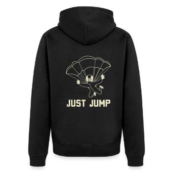 Skydiving - Unisex Premium Organic Zip Hoodie - black - Back - Nico (187cm)