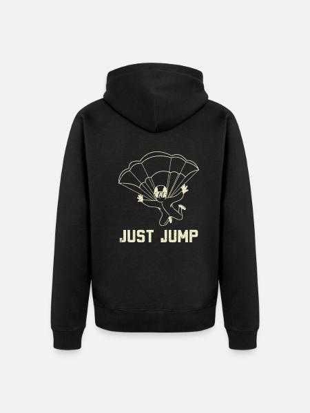 Skydiving - Unisex Premium Organic Zip Hoodie - black