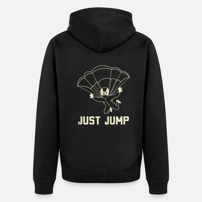 Parachutisme - Veste à capuche bio Premium Unisexe - noir