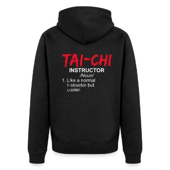 Instructeur de Tai Chi - Veste à capuche bio Premium Unisexe - noir - Dos - Nico (187cm)