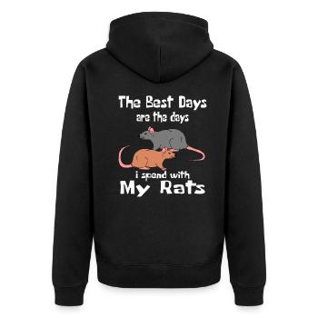 Jours de rats avec des rats - Veste à capuche bio Premium Unisexe - noir - Dos - Nico (187cm)