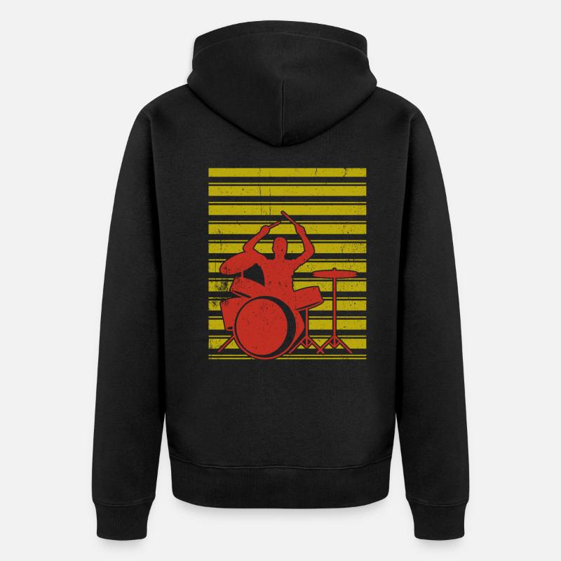 Batterie de batteur - Veste à capuche bio Premium Unisexe - noir