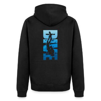 dive - Veste à capuche bio Premium Unisexe - noir - Dos - Nico (187cm)