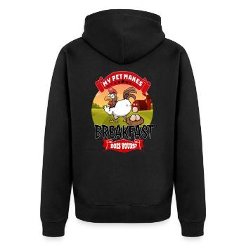 Mon animal de compagnie prépare le petit-déjeuner, qu’en est-il du vôtre drôle - Veste à capuche bio Premium Unisexe - noir - Dos - Nico (187cm)
