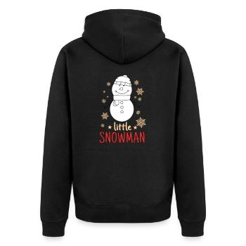 Petit bonhomme de neige drôle Pyjama de Noël - Veste à capuche bio Premium Unisexe - noir - Dos - Nico (187cm)