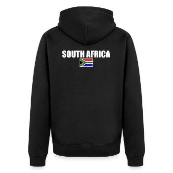 South Africa Flag South African South Africa - Unisex Premium Organic Zip Hoodie - black - Back - Nico (187cm)