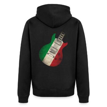 Italie Flag Guitare - Veste à capuche bio Premium Unisexe - noir - Dos - Nico (187cm)
