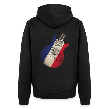 France Flag Guitare - Veste à capuche bio Premium Unisexe - noir - Dos - Nico (187cm)