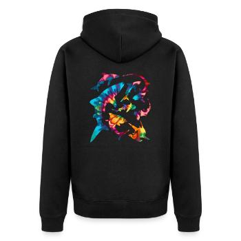 Sauvez les espèces de requins - Veste à capuche bio Premium Unisexe - noir - Dos - Nico (187cm)