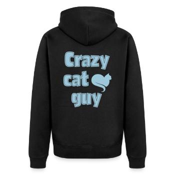 chat fou - Veste à capuche bio Premium Unisexe - noir - Dos - Nico (187cm)