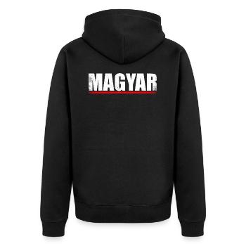 Magyar Proud Hongrie Rétro Hongrois - Veste à capuche bio Premium Unisexe - noir - Dos - Nico (187cm)