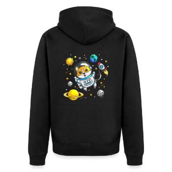 Chiens Fan Univers Planète Univers Corgi Propriétaire - Veste à capuche bio Premium Unisexe - noir - Dos - Nico (187cm)