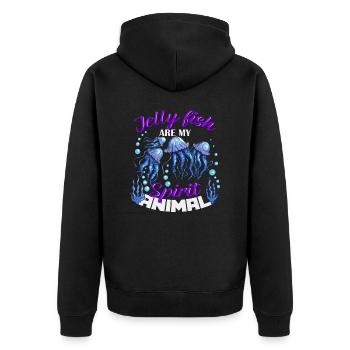 Jellyfish Fan Soul Animal Sea Animal Diver Chercheur - Veste à capuche bio Premium Unisexe - noir - Dos - Nico (187cm)