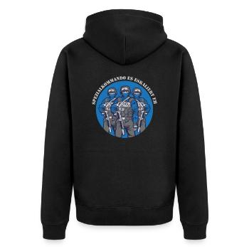 Special Outfit Party Men Birthday Gift - Unisex Premium Organic Zip Hoodie - black - Back - Nico (187cm)