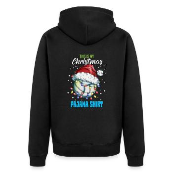 Volleyeur Joueur de Noël Chemise de couchage Pyjama - Veste à capuche bio Premium Unisexe - noir - Dos - Nico (187cm)