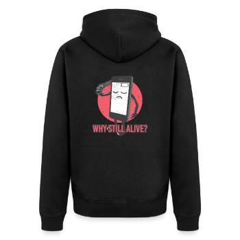 Things I Hate Lustig Gamer Programmierer Geschenk - Unisex Premium Bio Zip Hoodie - Schwarz - Hinten - Nico (187cm)